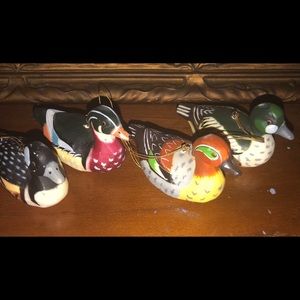 Vintage Set of 4 duck ornaments